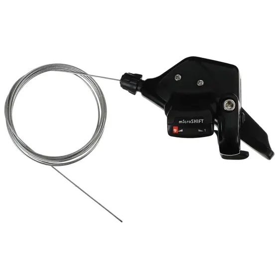 Maneta schimbator dreapta 9 viteze Microshift TS71-9R, 2100mm, negru