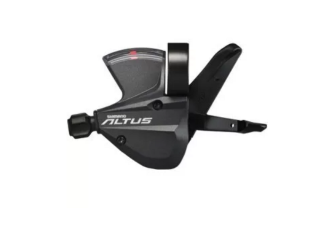 Maneta schimbator dreapta Shimano Altus SL M370, 9 viteze, cablu 2050 mm, negru