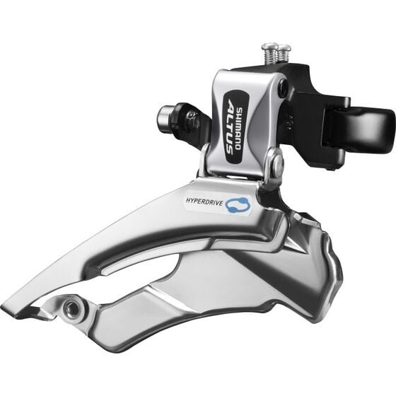 Schimbator fata 3x7/8 viteze Shimano Altus AFDM313L6, 42/48T, Down-Swing, Dual-Pull, argintiu