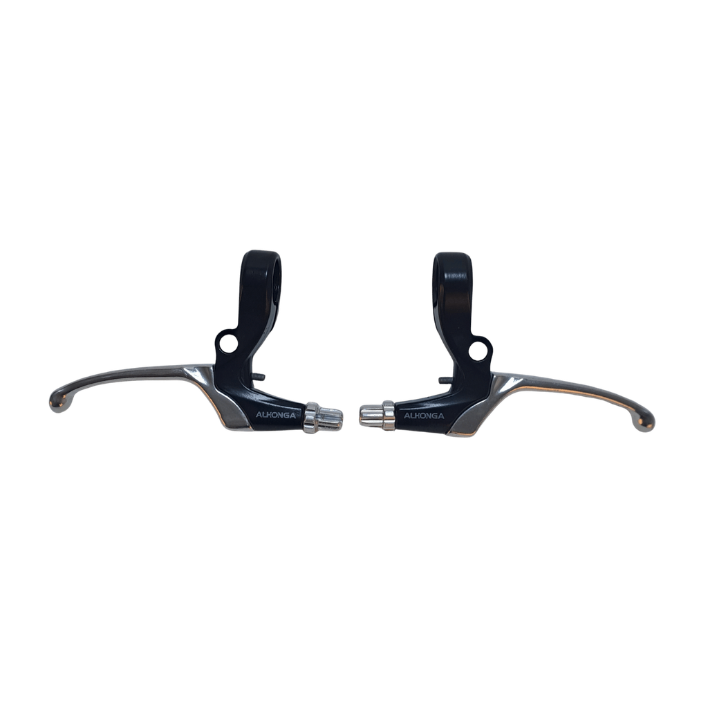 Maneta frana stanga/dreapta biciclete copii Alhonga HJ-4133 ADV, 3 degete aluminiu, negru-argintiu