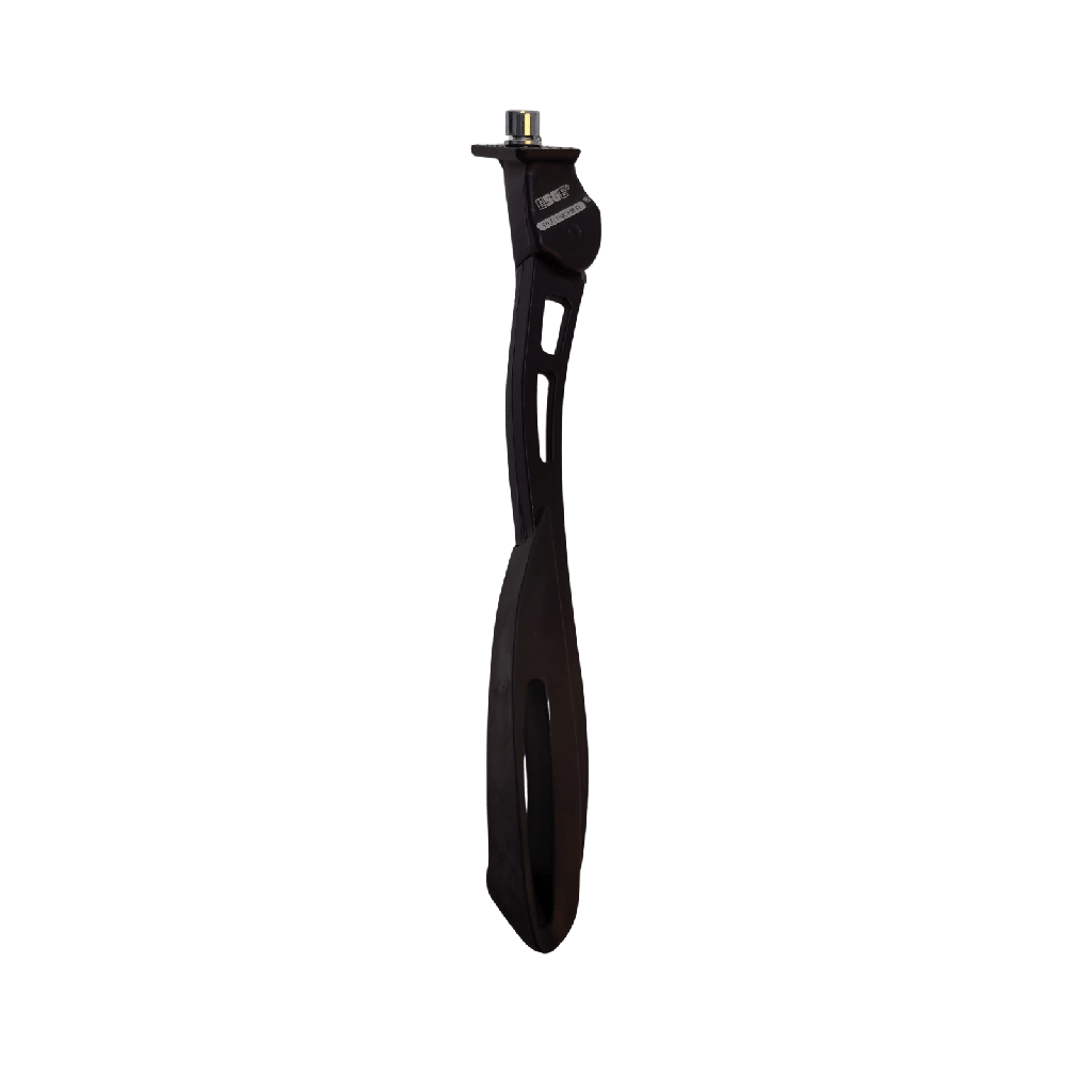 Cric bicicleta Pletscher Zoom 24-28 inch, reglabil, cu picioare plastic, preasamblat, Aluminiu, Negru