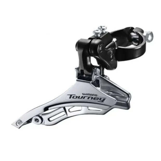 Schimbator fata 3x6/7 viteze Shimano Tourney AFDTY300DSTM6, rutare superioara, argintiu