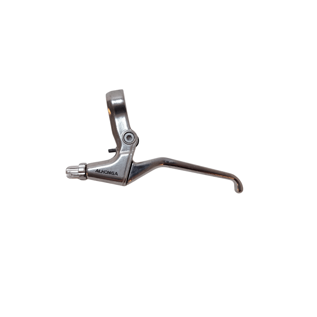 Maneta frana stanga Alhonga HJ-289ADVL, 4 degete aluminiu, negru-argintiu