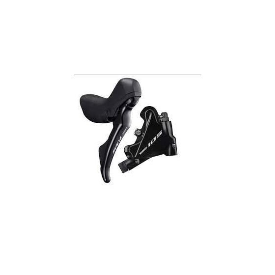 Frana spate pe disc Shimano Deore BL MT401 BR MT400, set asamblat, 1450 mm, furtun, placute rasina, fara adaptor, negru