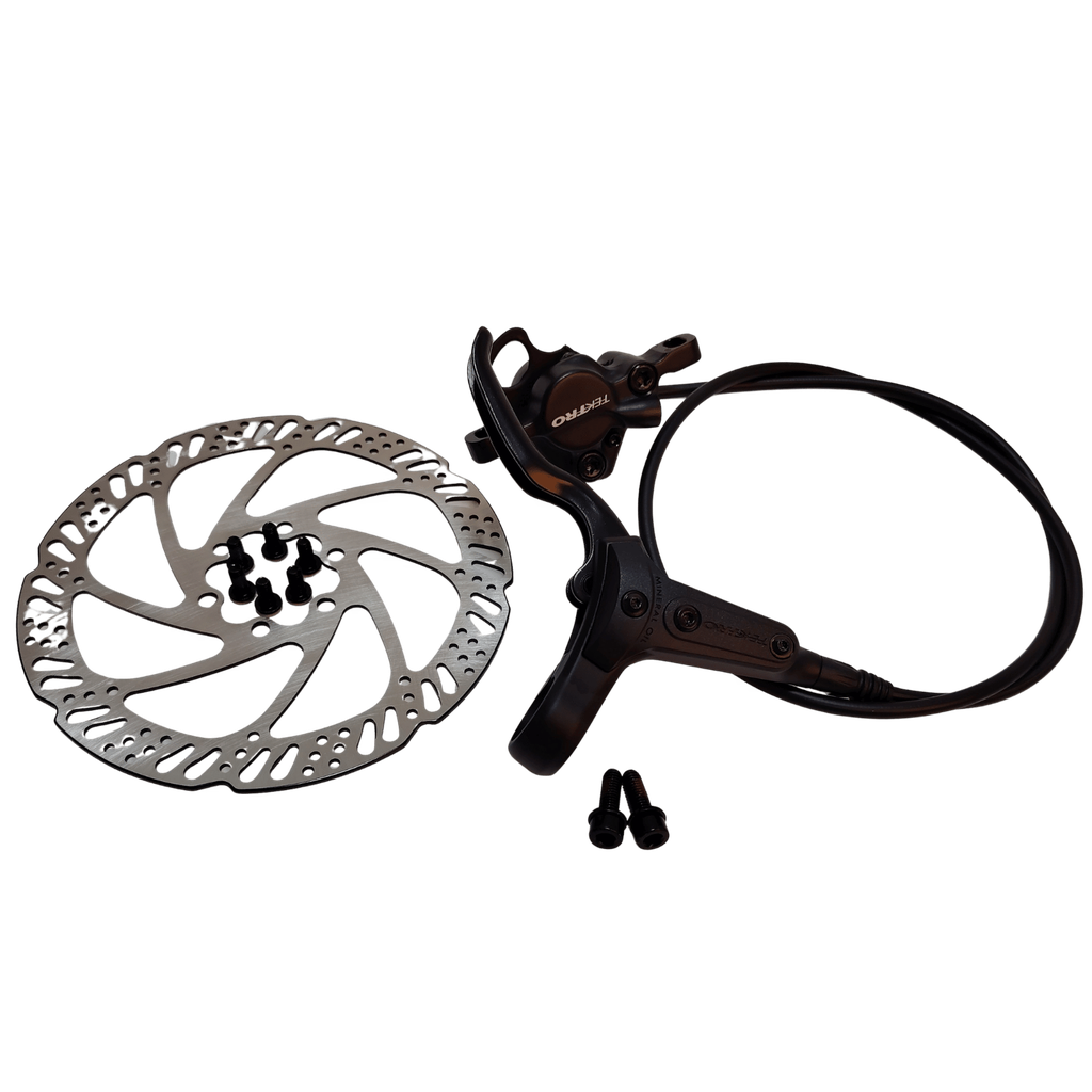 Frana hidraulica disc fata Tektro HD-M285, furtun 800mm, maneta 2 degete, cu disc 160mm, Post Mount, Negru