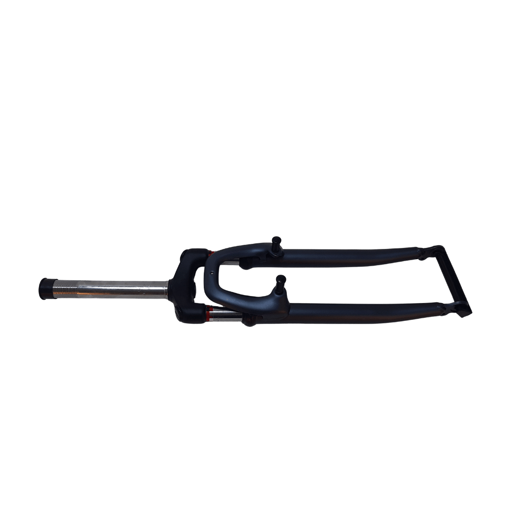 Furca cu suspensie ATB, 28 inch, 1 1/8 × 190 mm, cu filet, arc 2,7 mm, ghidaj cablu, coroana YS 727, brate YS 9280, otel, negru