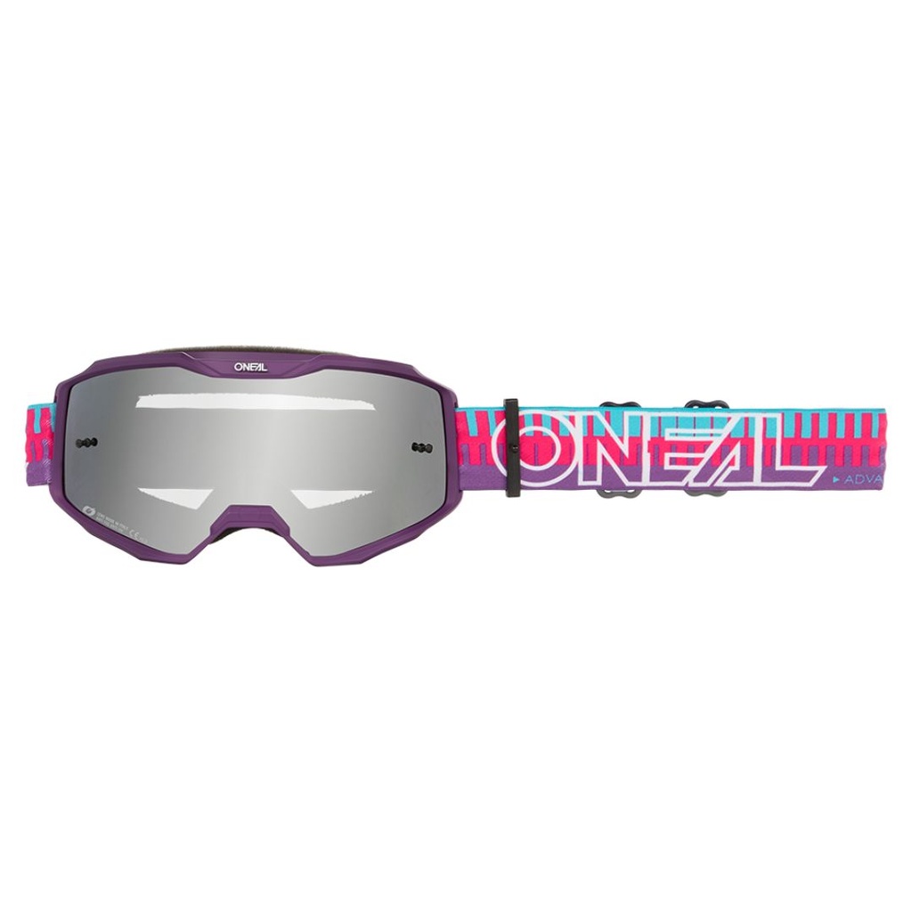 Ochelari O'Neal Copii B-10 STRIPED V.26 - Lentile Argintii, Roz-Violet